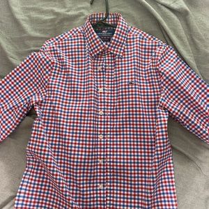 Vineyard vines red,white and blue button down